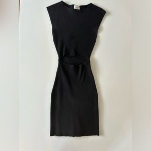 Ribbed cut out tight dress